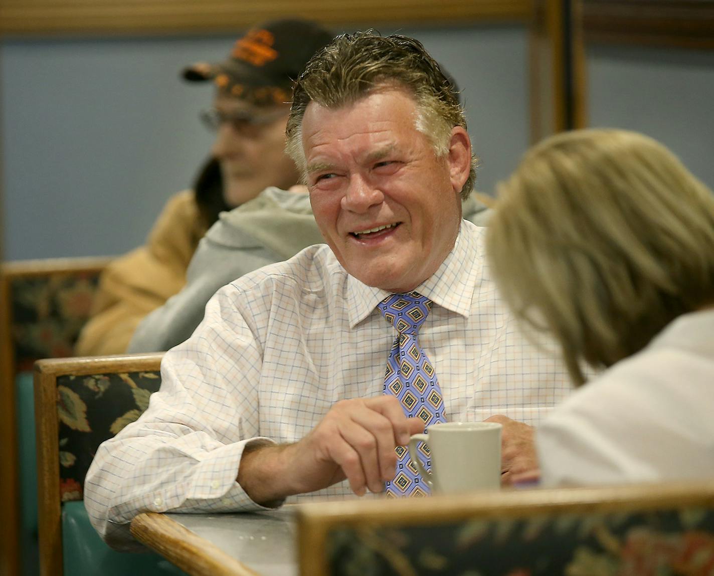 Lange's Cafe owner Steve Lange had his morning coffee with his wife Peg early Wednesday, May 11, 2016 in Pipestone, MN. ] (ELIZABETH FLORES/STAR TRIBUNE) ELIZABETH FLORES &#x2022; eflores@startribune.com