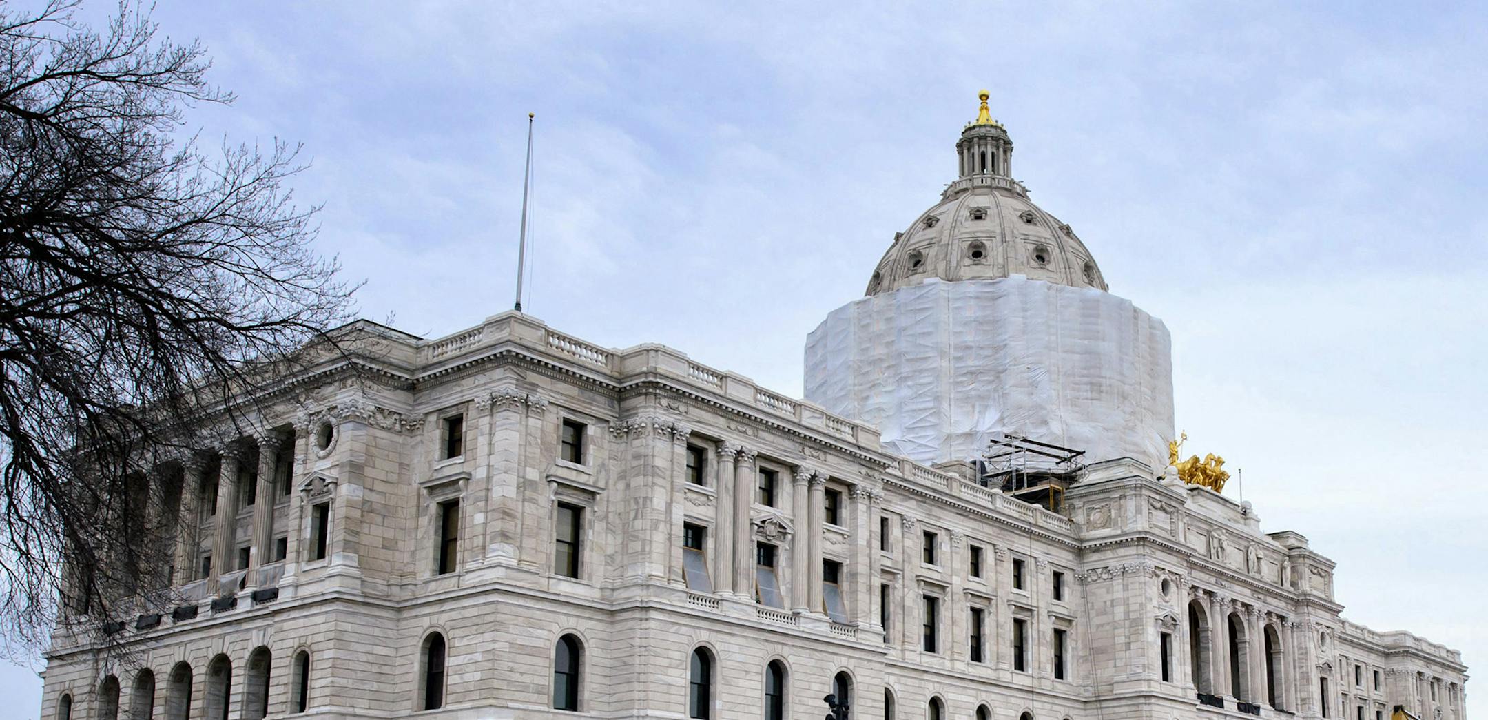 Steps at the main south entrance are in the process of being restored. This entrance will be closed for the 2016 session. All stonewirk on the main part of the building is complete. Stonework continues on the cylinder and dome. ] GLEN STUBBE * gstubbe@startribune.com Friday, February 19, 2016 Tour of ongoing renovation work at the Minnesota State Capitol and at the House chamber currently being prepared for the legislative session. ORG XMIT: MIN1602192105520656