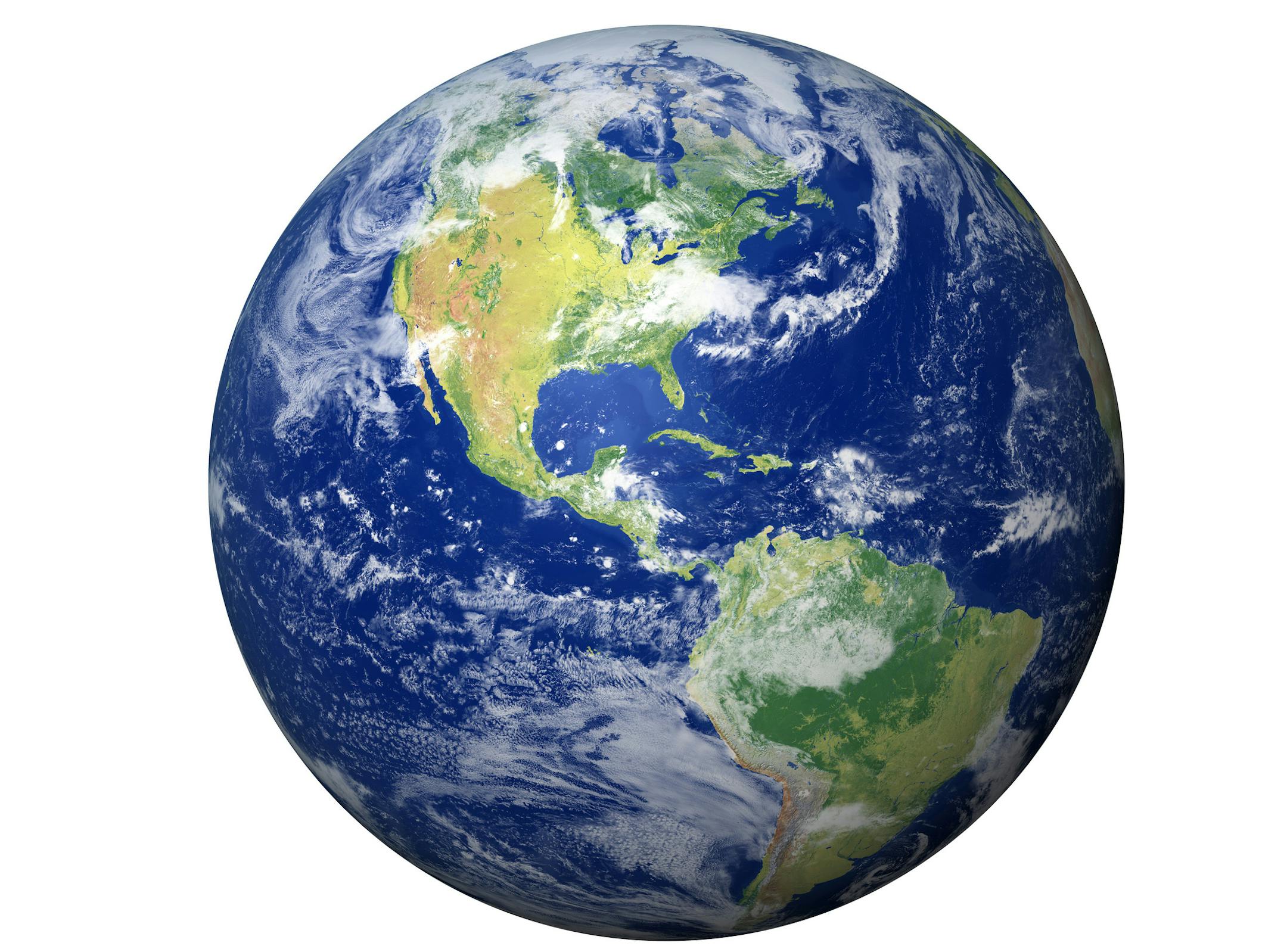 High resolution 3D render of Planet Earth.