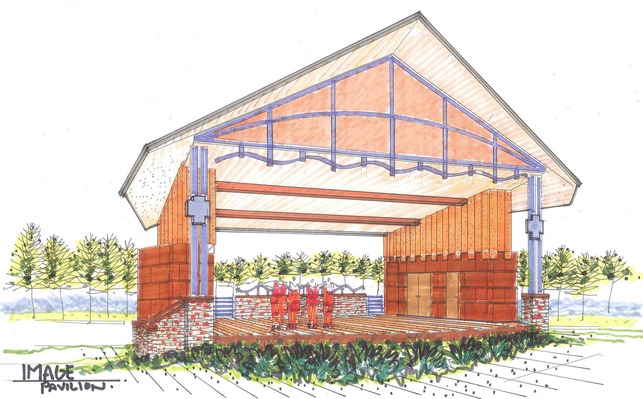 Rendering of proposed Richfield bandshell. June 2015