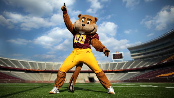 Goldy Gopher at the new TCF Bank Stadium on the U of M campus.