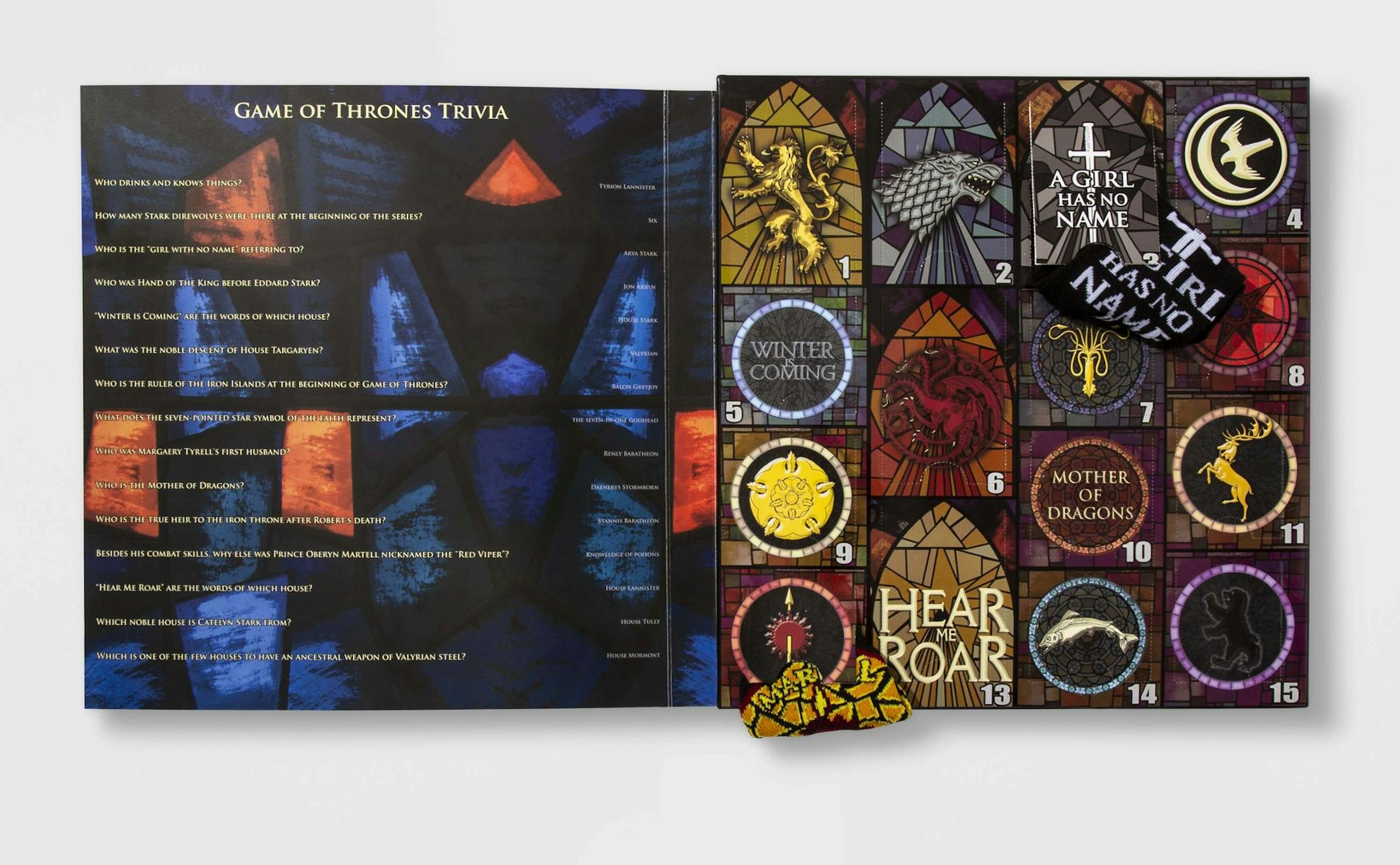 "Game of Thrones" socks advent calendar.