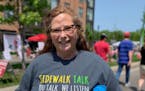 Lisa Mer leads the Twin Cities chapter of Sidewalk Talk, which offers free listening sessions.