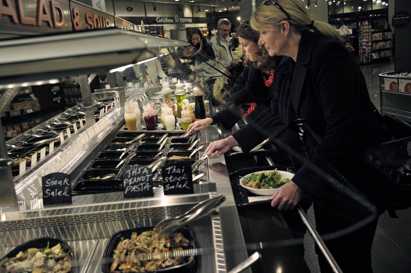 At the Lunds and Byerly's Kitchen in downtown Wayzata, the extensive salad bar is a popular destination.