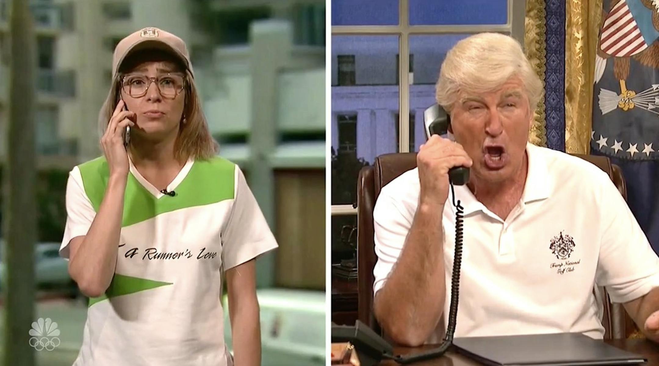 The "Saturday Night Live" opening brought back Alec Baldwin to riff on President Donald Trump's recent real-life spat with San Juan Mayor Carmen Yulín Cruz.