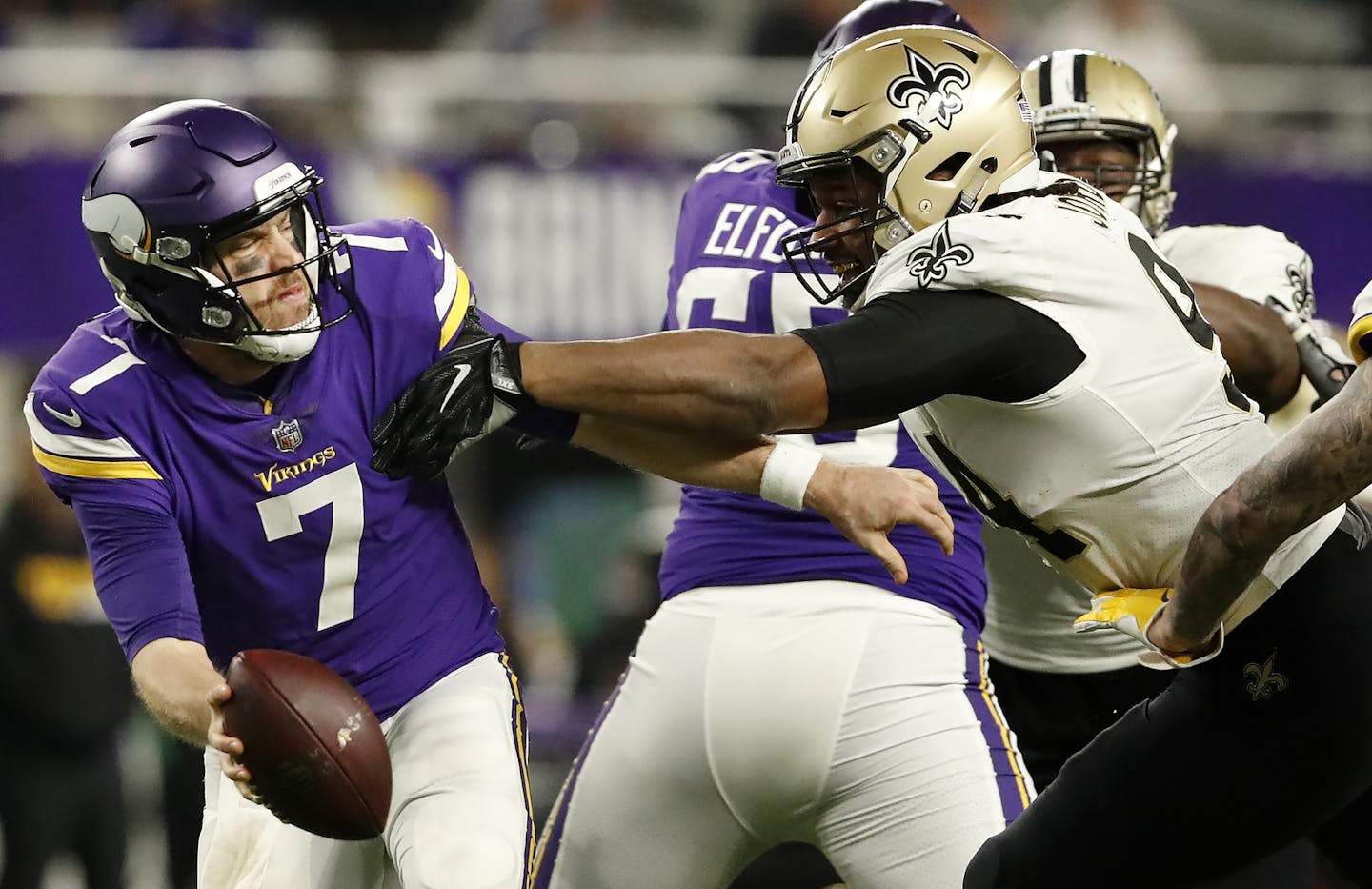 Vikings quarterback Case Keenum launched a last-play pass that found Stefon Diggs for a 61-yard touchdown, rescuing a stunning 29-24 playoff victory against the New Orleans Saints.