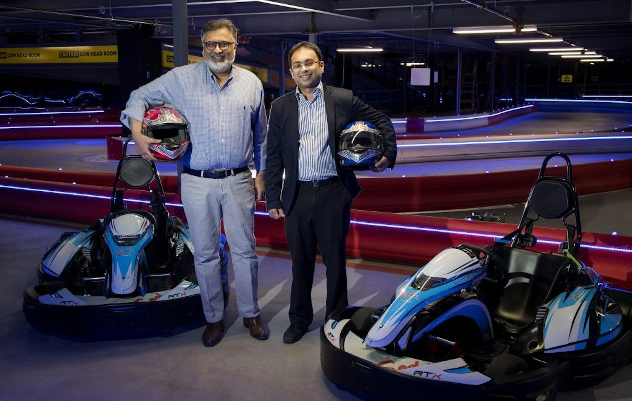 Shripal Morakhia, Chief Imagination Officer, Founder and Keshav Baljee, CEO of Smaaash at The Mall of America.