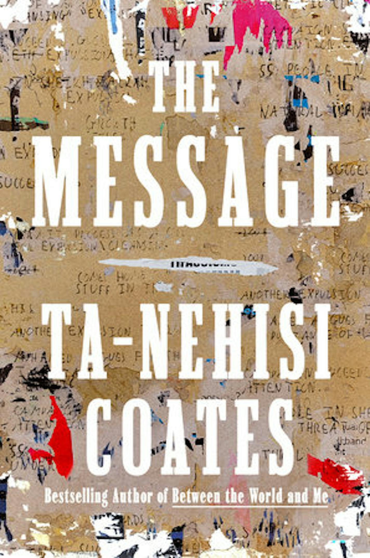 cover of The Message features scribbled writing on a light brown background