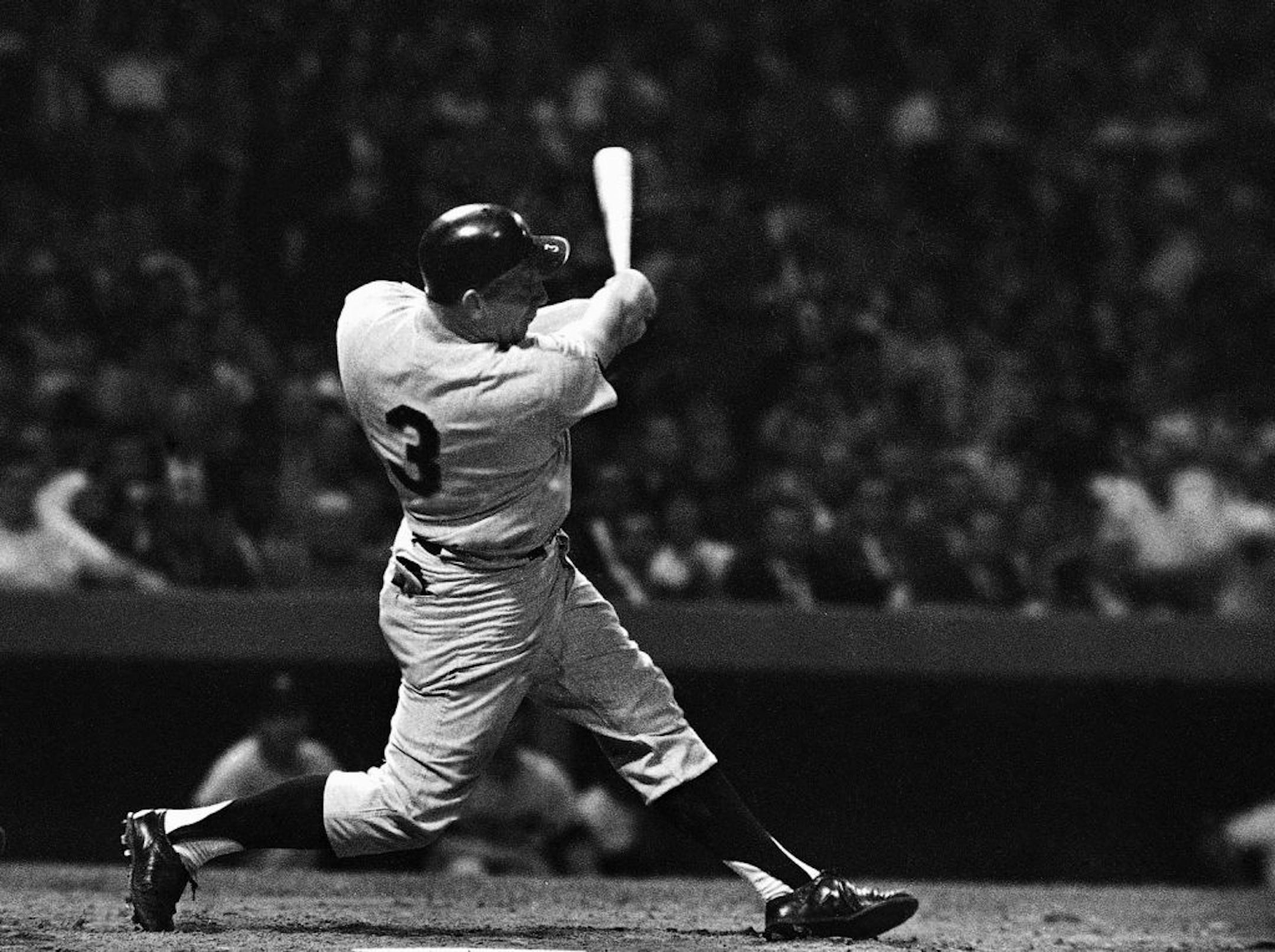 FILE - This May 19, 1964 file photo shows Minnesota Twins' Harmon Killebrew at bat in game against the Yankees at New York's Yankee Stadium. Killebrew, the Twins slugger known for his tape-measure home runs, died Tuesday, May 16, 2011, at his home in Scottsdale, Ariz. He was 74.