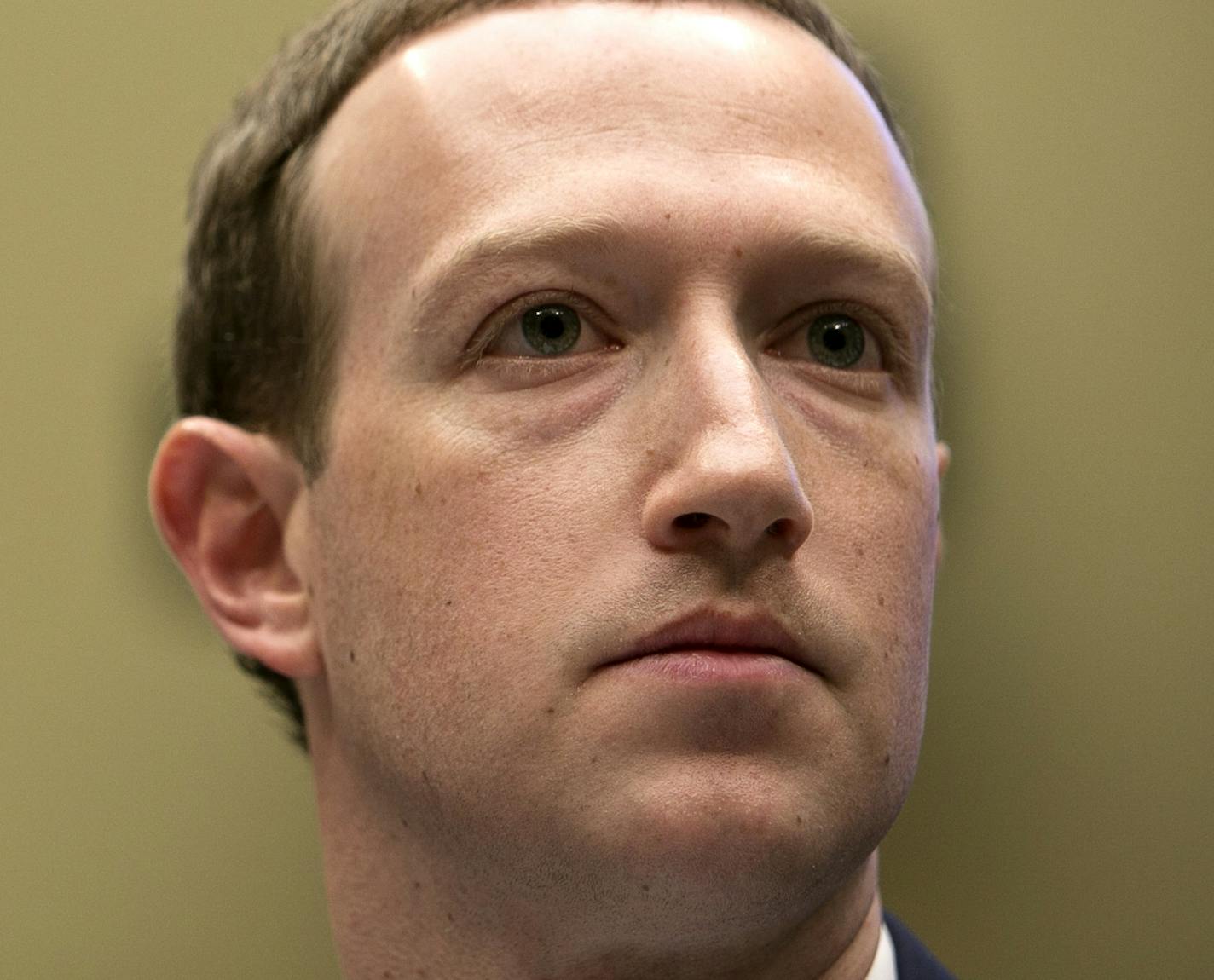 Mark Zuckerberg, chief executive of Facebook, testifies before the House Energy and Commerce Committee on Capitol Hill, in Washington, April 11, 2018. Zuckerberg faced a second day of congressional testimony Wednesday over his company&#x2019;s handling of user data. (Lawrence Jackson/The New York Times)