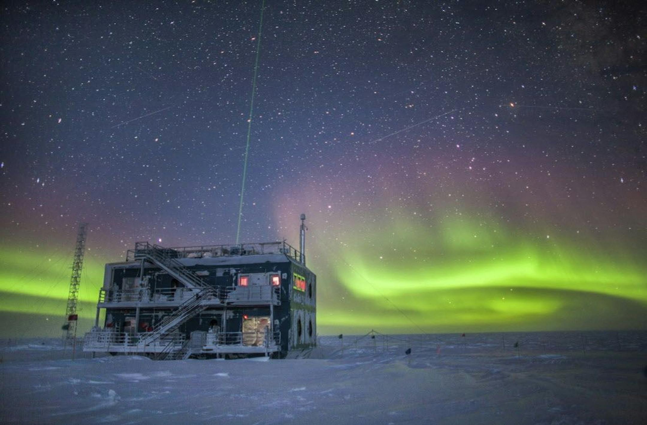 This undated photo provided by NOAA in May 2018 shows aurora australis near the South Pole Atmospheric Research Observatory in Antarctica. When a hole in the ozone formed over Antarctica, countries around the world in 1987 agreed to phase out several types of ozone-depleting chemicals called chlorofluorocarbons (CFCs).