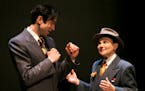 Sam Bardwell as Max Schmeling and Tovah Feldshuh as Joe Jacobs in "Dancing With Giants" at Illusion Theater.
