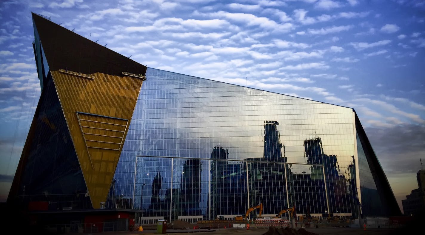 US Bank Stadium is pictured in early April 2016.