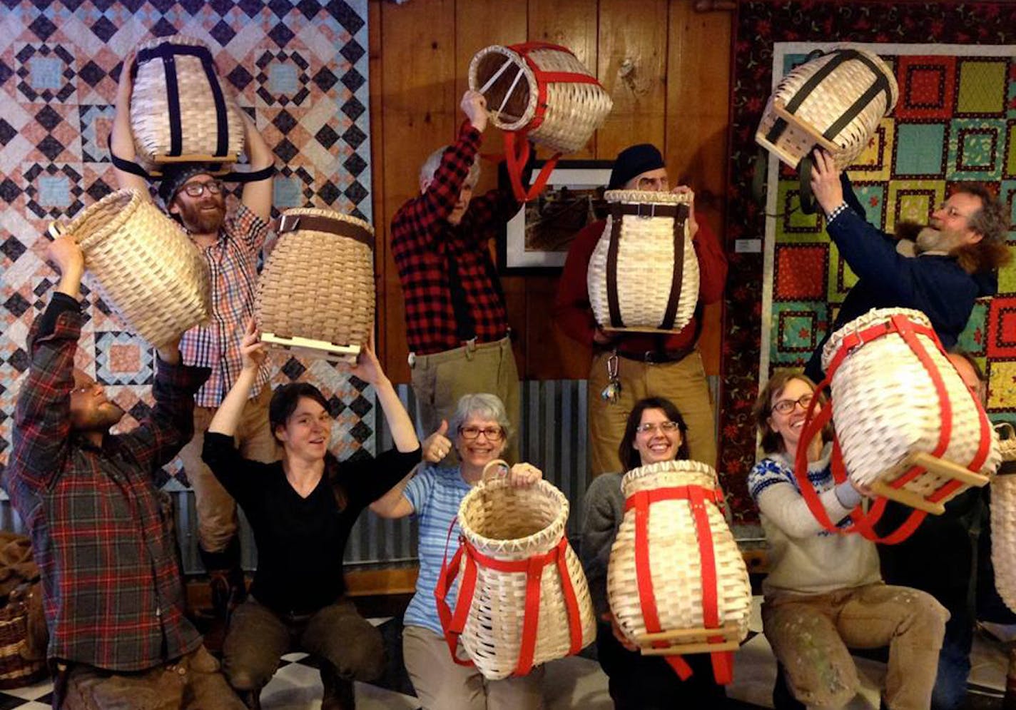 Black Ash Pack Basket with instructor Nate Johnson. Photo provided by Ely Folk School ORG XMIT: eJYogSWYNcYsmmkXNszH