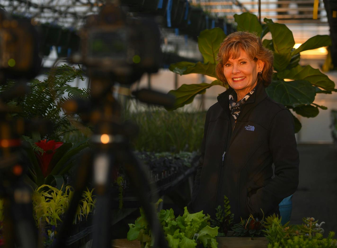 "What's Next?" host Diana Pierce on the set of her new show at Heidi's GrowHaus.