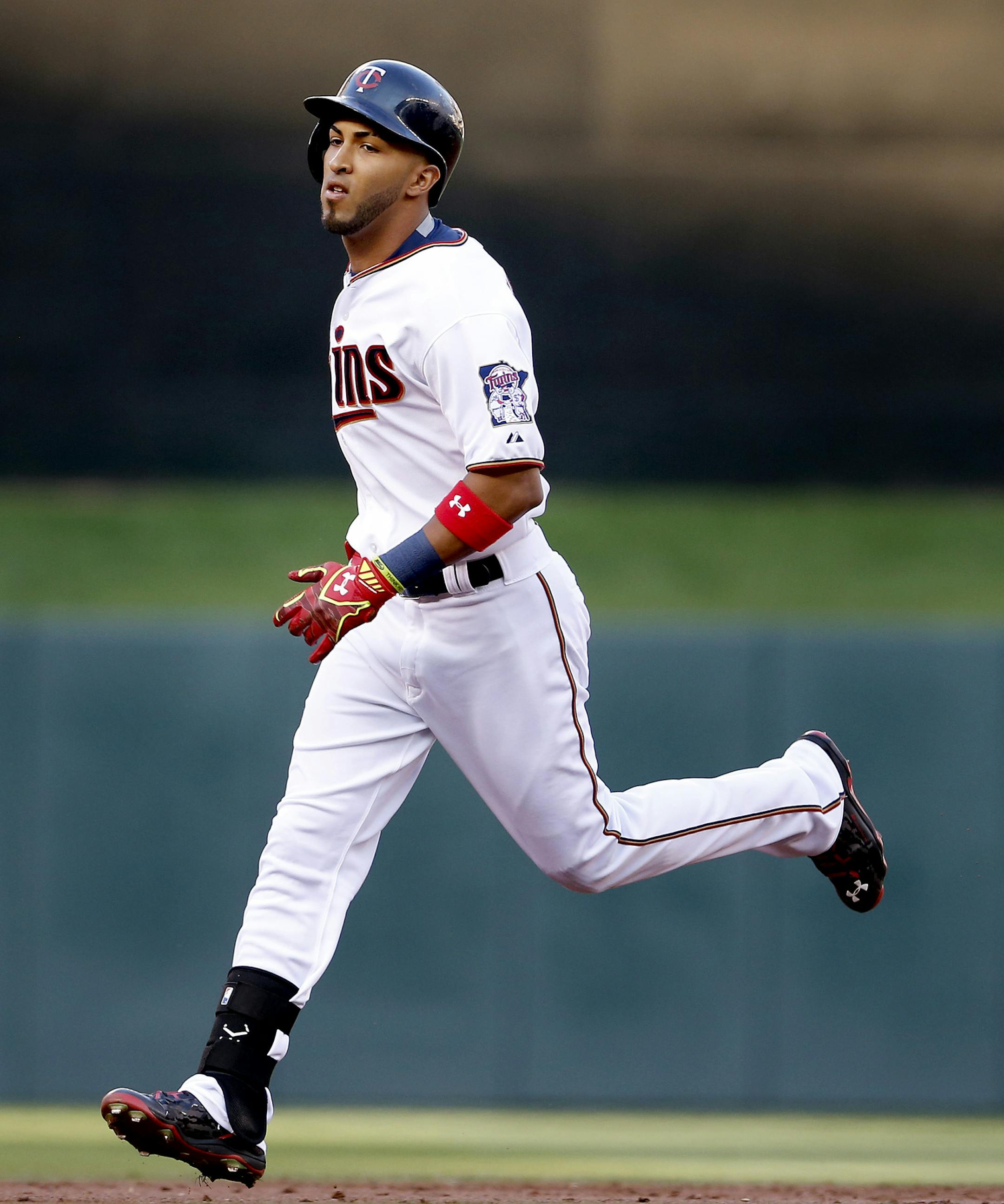 Eddie Rosario (20) rounded the bases after hitting a home run in the first inning. ] CARLOS GONZALEZ cgonzalez@startribune.com - June 23, 2015, Minneapolis, MN, Target Field, MLB, Minnesota Twins vs. Chicago White Sox