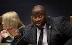 Senator Jeff Hayden, DFL-Minneapolis, spoke during a Senate committee meeting on concerns over the DHS making $29 million in improper payments to two 