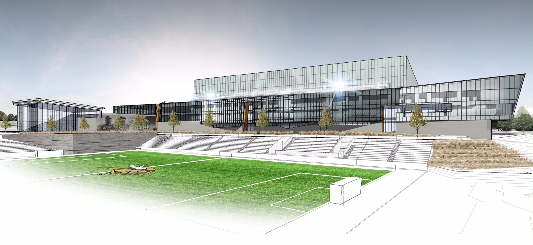 Proposed new MInnesota Vikings headquarters and practice facility in Eagan.