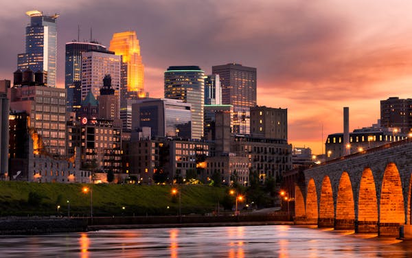 Minneapolis at sunset.