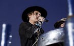 Actor Johnny Depp introduces a film at the Glastonbury music festival at Worthy Farm, in Somerset, England, Thursday, June 22, 2017.