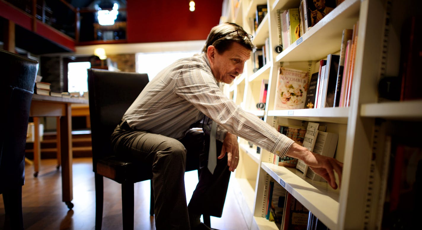 Calvin Conditt tightened up the bookstore shelves as stock slowly dwindles. The Bookcase in Wayzata, the Twin Cities' oldest remaining independent bookstore, is closing after more than 50 years. ] Tuesday, September 30, 2014 GLEN STUBBE * gstubbe@startribune.com