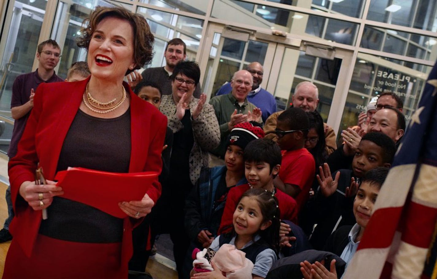 Minneapolis Mayor Betsy Hodges announces that she is seeking a second term and touts her achievements as mayor including getting the Super Bowl and the beehive construction downtown.