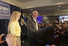 Republican Greg Gianforte addresses supporters at a hotel ballroom after winning Montana's sole congressional seat, in Bozeman, Mont., Thursday, May 2
