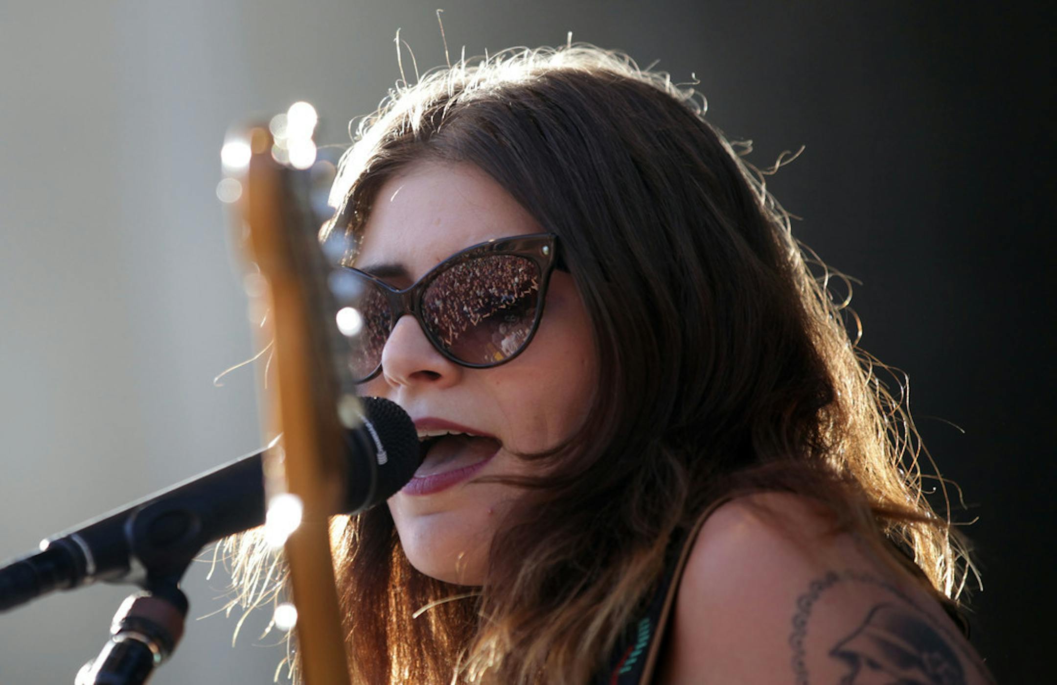 Bethany Cosentino of Best Coast performed at Rock the Garden in 2014.