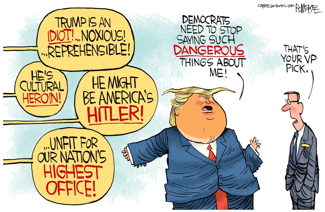 Editorial cartoon: Rick McKee on JD Vance