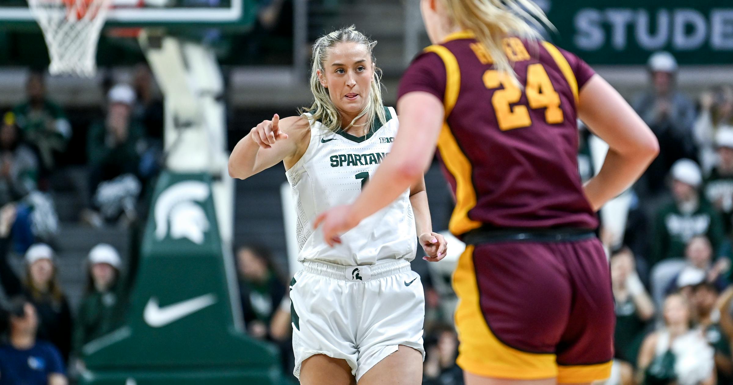 Gophers women battle but can’t overcome huge deficit in 76-65 loss to Michigan State Gophers women battle but can’t overcome huge deficit in 76-65 loss to Michigan State