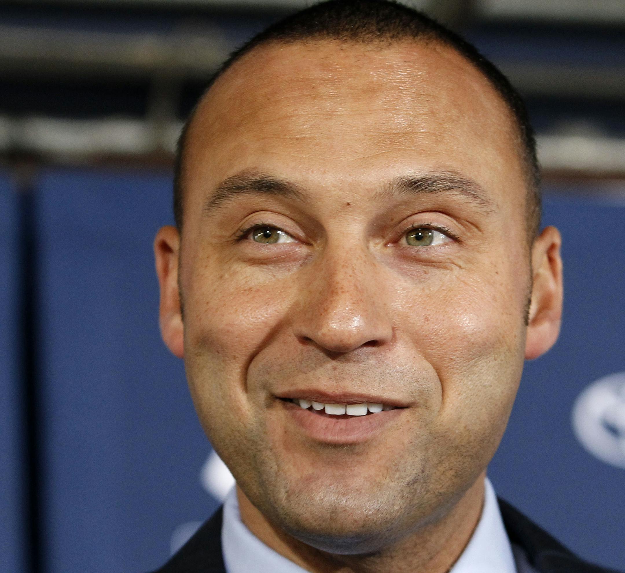FILE - New York Yankees shortstop Derek Jeter addresses the media during a baseball news conference, in this Tuesday, Dec. 7, 2010 file photo taken at George M. Steinbrenner Field in Tampa, Fla. Jeter was one of the world&#xed;s most covered athletes in media during his 20-season career with the New York Yankees. Now, he&#xed;s joining the media with a new website "The Players Tribune" devoted to delivering athletes &#xec;unfiltered&#xee; views to the fans. In a statement on the site that posted