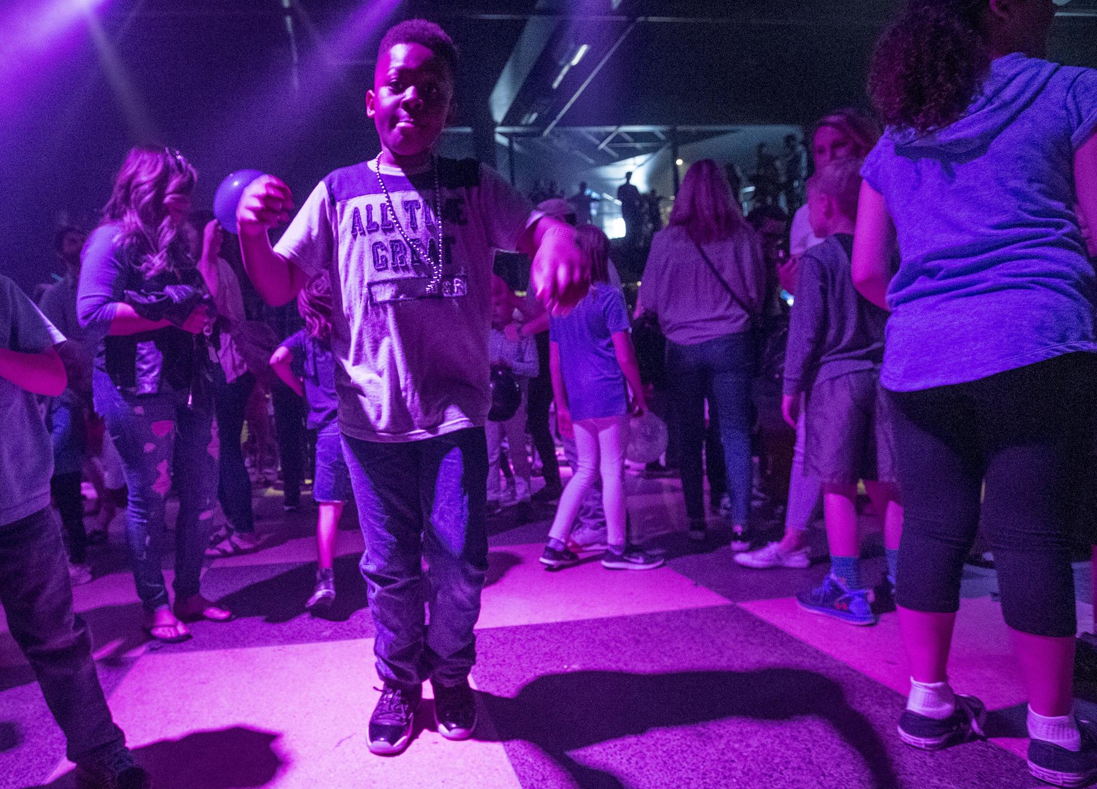 Josiah Petit-Frere, 9, of St. Louis Park danced at the I Would Dance 4 You party at First Avenue.