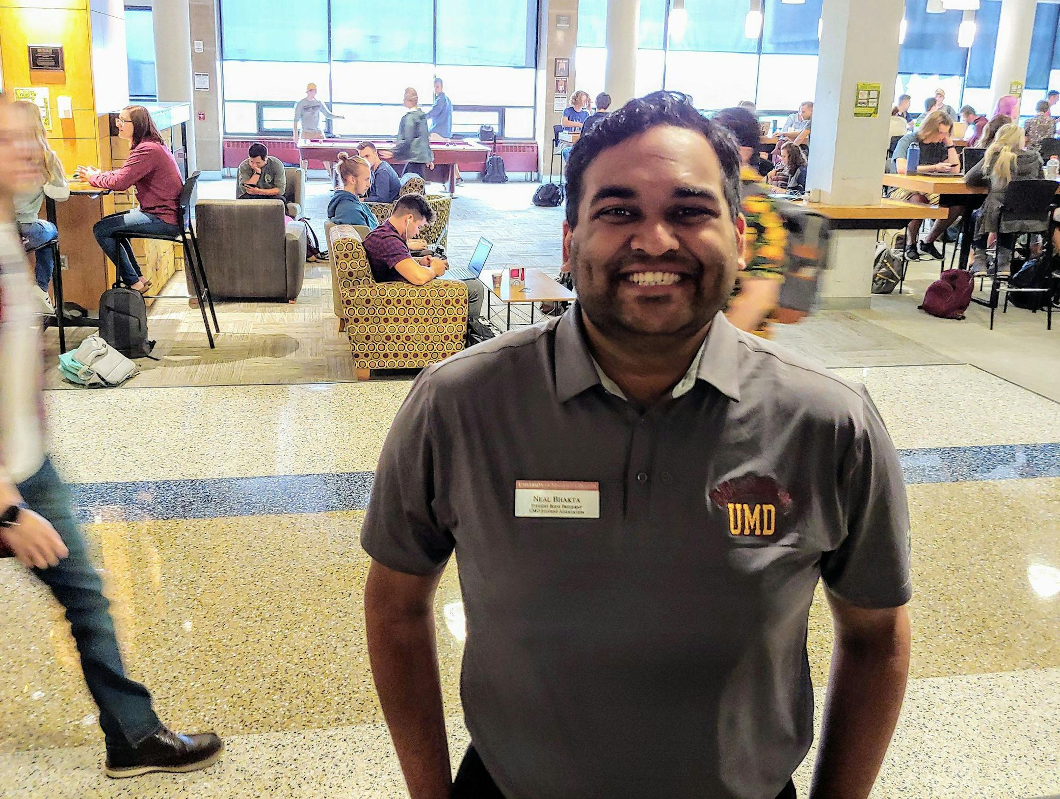 University of Minnesota Duluth student body president Neal Bhakta has mental health and sustainability at the top of his list of student issues he's addressing this year.