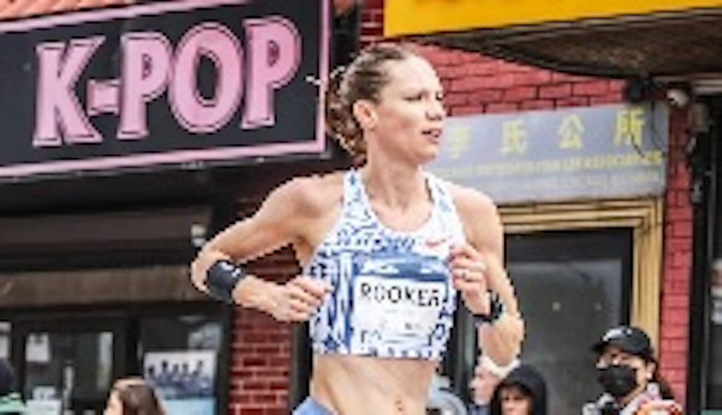 New Brighton gymnast-turned-distance runner Gabi Rooker placed fourth among American women at the Chicago Marathon, running 2:24:35 in October.