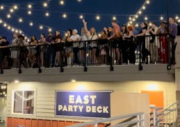 The East Party Deck at the Minnesota State Fair grandstand.