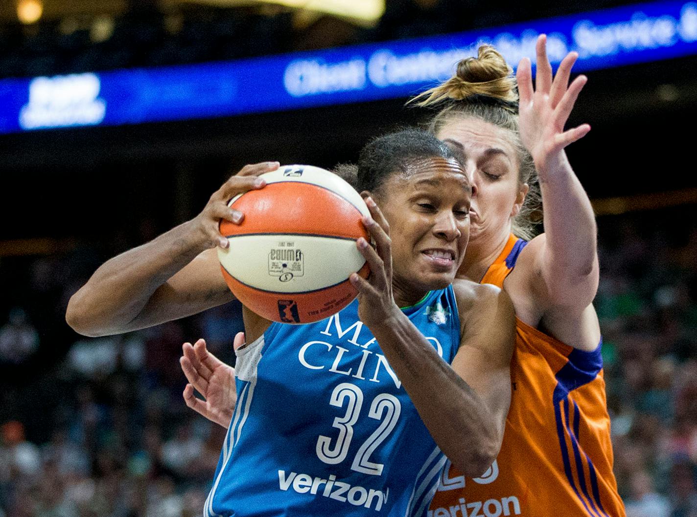 Minnesota Lynx forward Rebekkah Brunson (32)