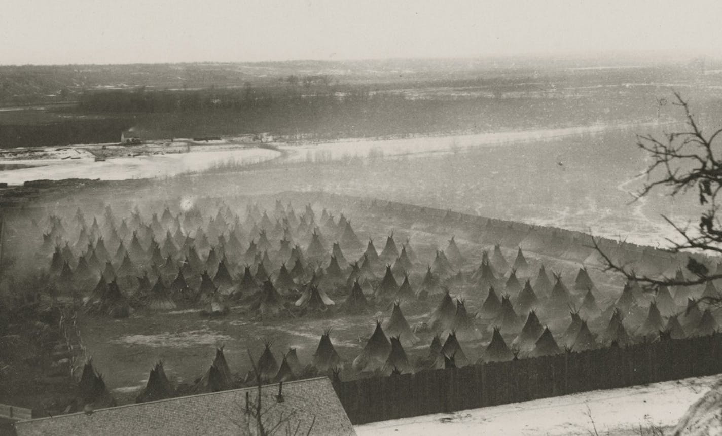 A new exhibit opening Tuesday at the Minnesota History Center examines mass incarceration in America including the confinement of American Indians throughout history.
After the U.S.-Dakota War of 1862, women, children and elders were forced to move to Fort Snelling in what MNHS officially calls a concentration camp. Source:Minnesota Historical Society ORG XMIT: Documentation