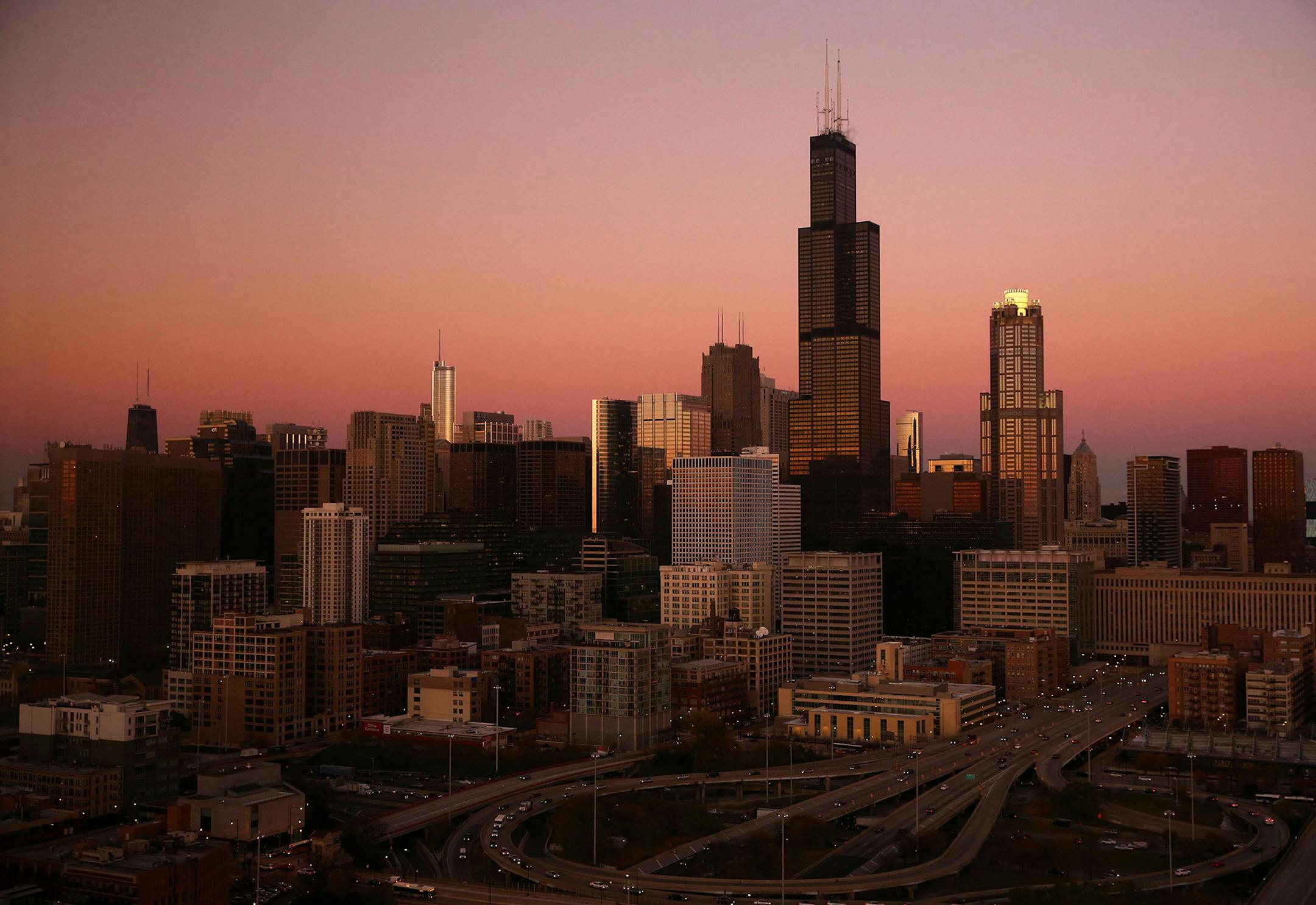 Willis Tower tops out at 1,451 feet at its parapet -- for all practical purposes, the roof. (Brian Cassella/Chicago Tribune/TNS)