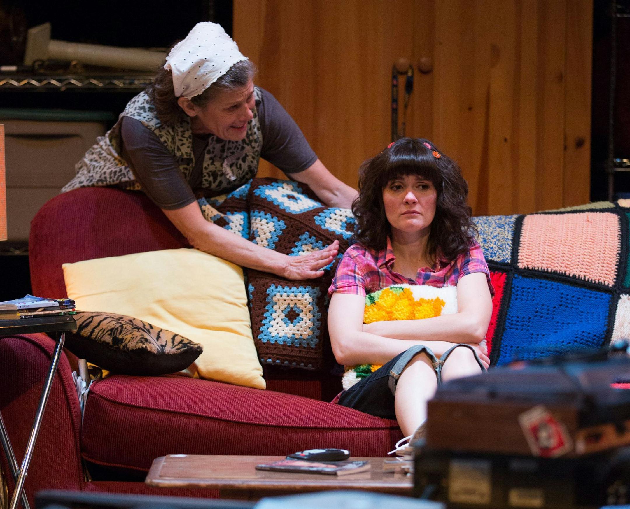 Nancy Marvy and Sara Marsh in "Roller Derby Queen." (photo by Craig VanDerSchaegen)