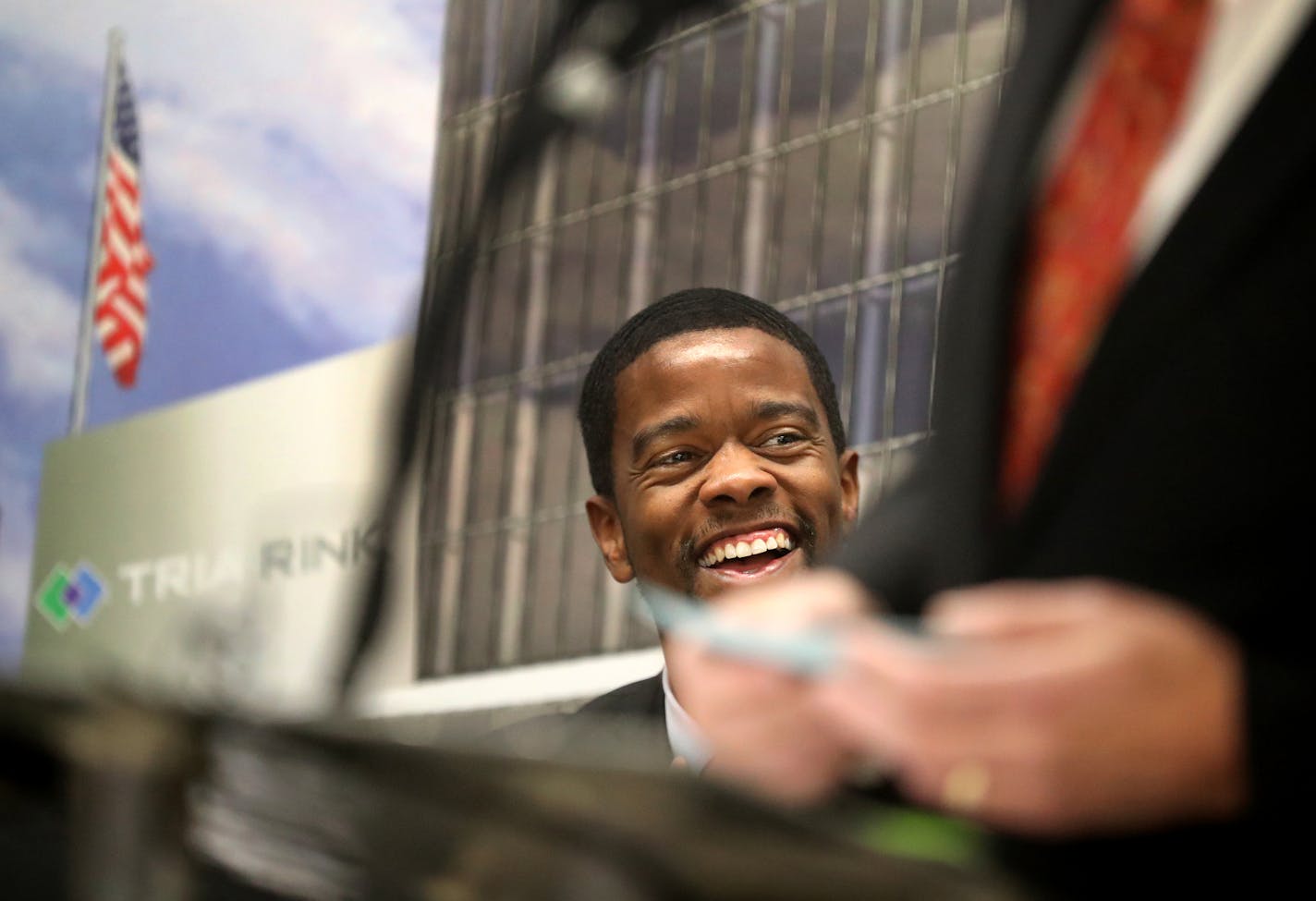 New St. Paul mayor Melvin Carter was on Grand Opening Event Tuesday, Jan. 16, 2018, in St. Paul, MN.] DAVID JOLES &#xef; david.joles@startribune.com A once neglected department store has been transformed and positioned to rejuvenate the center of downtown Saint Paul as the Treasure Island Center is opening.**cq