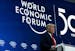 President Donald Trump delivers opening remarks at the World Economic Forum in Davos, Switzerland, Jan. 21, 2020. Neither uttered the other&#x2019;s n