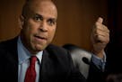 Sen. Cory Booker (D-N.J.) during the third day of the Senate Judiciary Committee's confirmation hearing for Judge Brett Kavanaugh, President Donald Tr