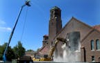 Demolition of the former St. Andrew's Church in Como Park began Tuesday, Aug. 13, 2019, in St. Paul, MN.] DAVID JOLES &#x2022; david.joles@startribune