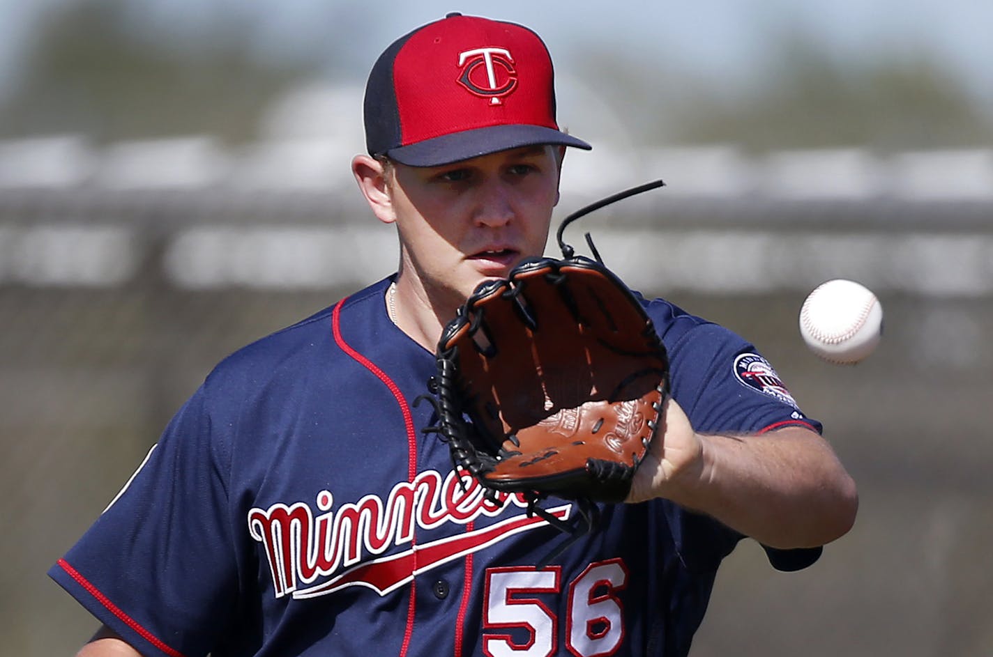 Minnesota Twins Tyler Duffey. ] CARLOS GONZALEZ cgonzalez@startribune.com - February 28, 2016, Fort Myers, FL, CenturyLink Sports Complex, Minnesota Twins Spring Training, MLB, Baseball, First Full team workout