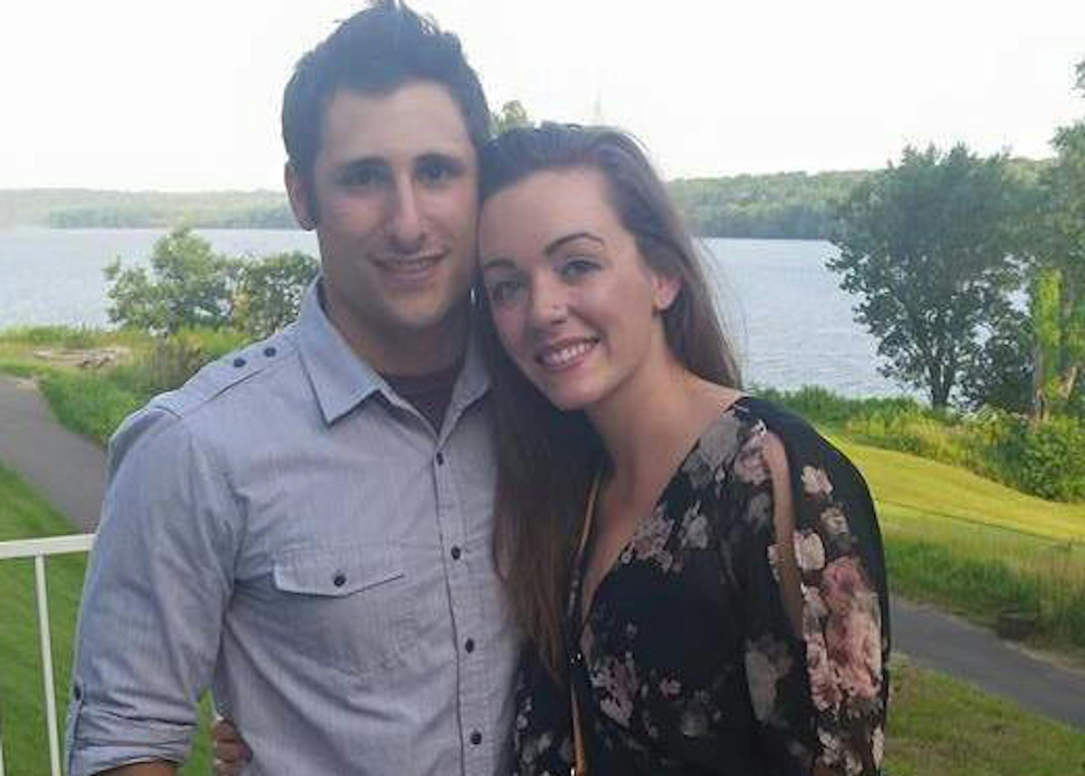 Matt Pitoscia and Katie Borner were engaged Saturday with the help of Cottage Grove police officers.