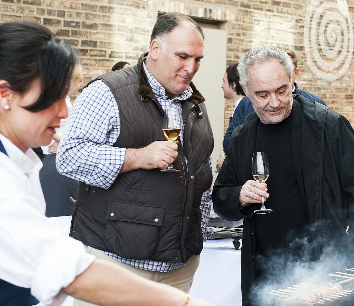 Credit: Melissa Hesse Chefs Jose Andreas and Ferran Adria, with and Ann Kim of Pizzeria Lola and Bachelor Farmer chef Paul Berglund at an event at Bachelor Farmer.