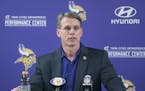 Minnesota Vikings general manager Rick Spielman introduced Kirk Cousins during a press conference at the Vikings TCO Performance Center, Thursday, Mar
