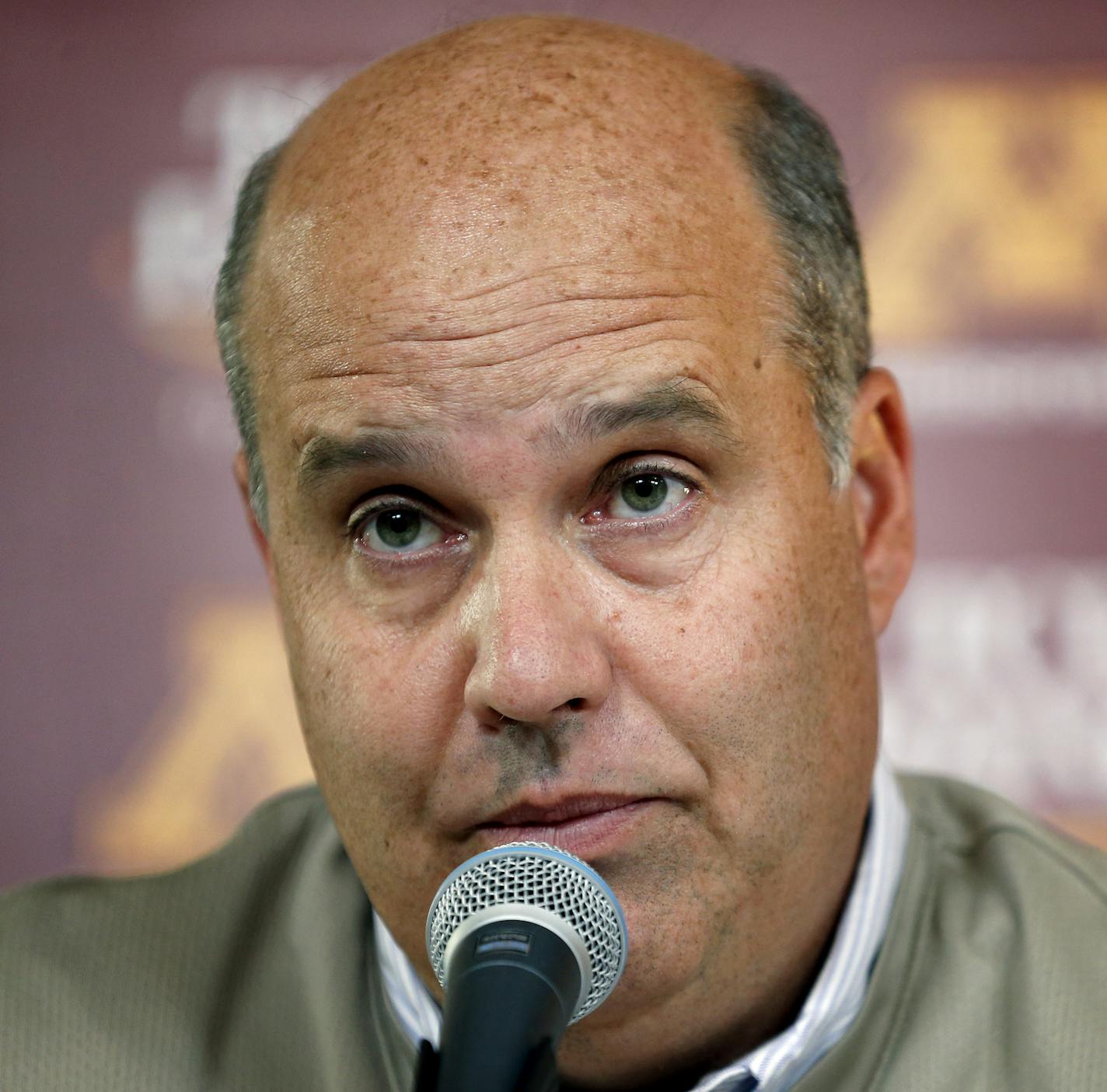 University of Minnesota athletic director Norwood Teague during a press conference on Thursday. Tracy Claeys will take over as interim head coach for head football coach Jerry Kill who is taking time off to try to manage his epilepsy. ] CARLOS GONZALEZ cgonzalez@startribune.com October 10, 2013, Minneapolis, Minn., TCF Bank Stadium, University of Minnesota Gophers football, Gophers football coach Jerry Kill is taking time off to try to manage his epilepsy after missing last Saturday's loss at Mi