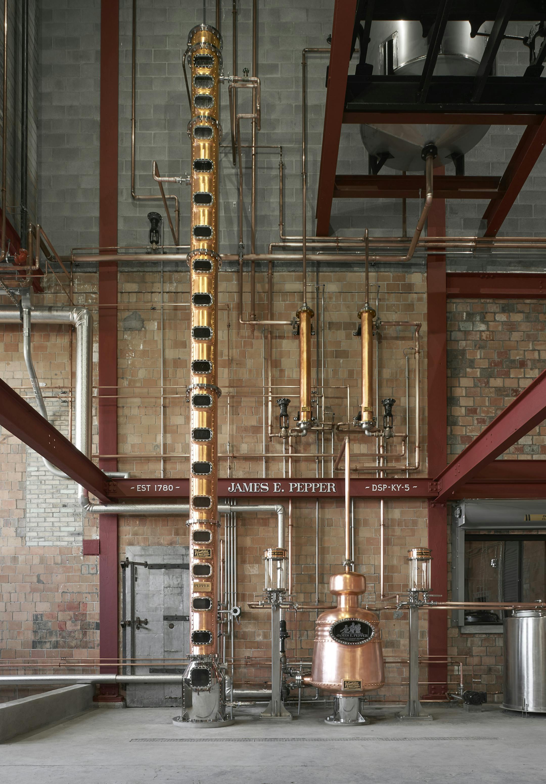 The custom-made Vendome copper still at the James E, Pepper Distillery. (Amir Peay/VisitLEX) ORG XMIT: 1237577
