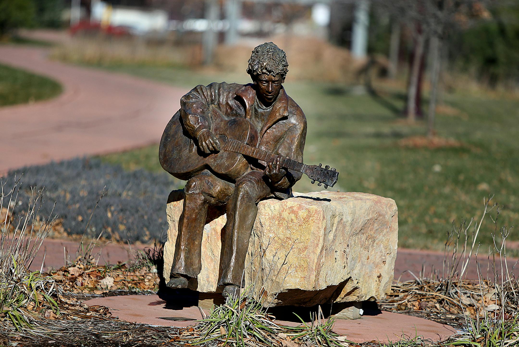 The Promenade trail, which is lined by sculptures, is getting a water feature that is linked to a building project in the area and also is supposed to improve storm water handling in the area. (ELIZABETH FLORES/STAR TRIBUNE) ELIZABETH FLORES • eflores@startribune.com